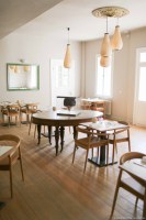 Forsthaus Friedrichsruh Restaurant Satz von hölzerne Designerleuchten